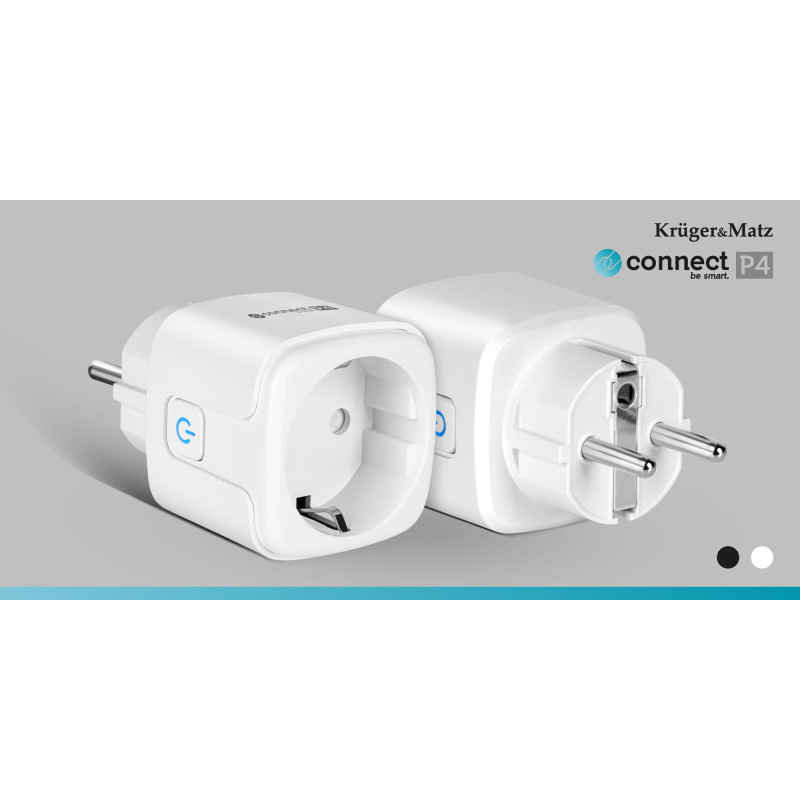 Gniazdo WiFi Kruger&Matz Connect P4 Białe Tuya