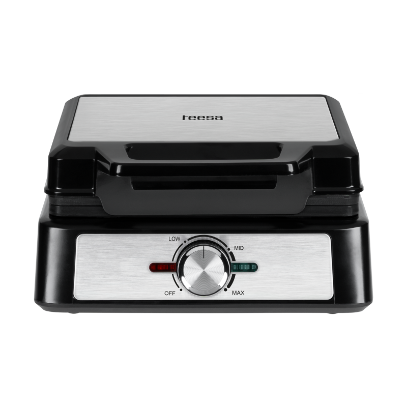 Gofrownica TEESA, 2 gofry, 1600W, inox, regulacja mocy