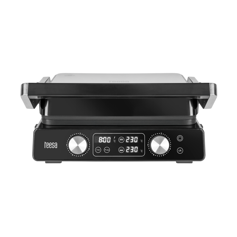 Grill elektryczny TEESA , panini grill , opiekacz, 3 pozycje , wyjmowane wkłady, 2000W