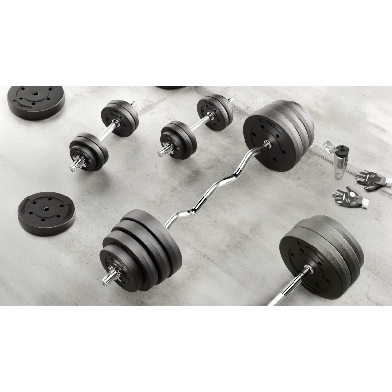 Gryf lekko łamany, sztanga 30mm 120cm 5.5kg max.170kg REBEL ACTIVE