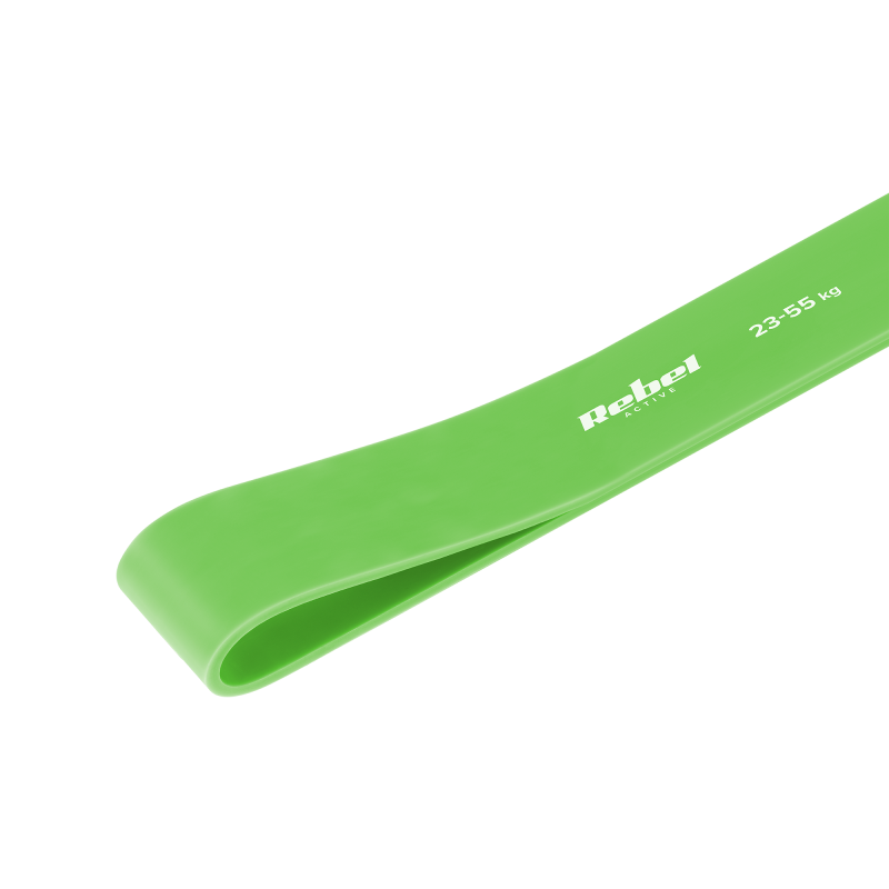 Guma do ćwiczeń lateksowa - Power Band PL-5, zielona 23-55 kg REBEL ACTIVE