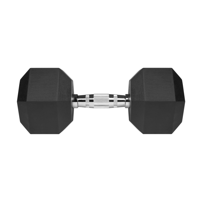 Hantel żeliwny gumowany HEX 20 kg REBEL ACTIVE