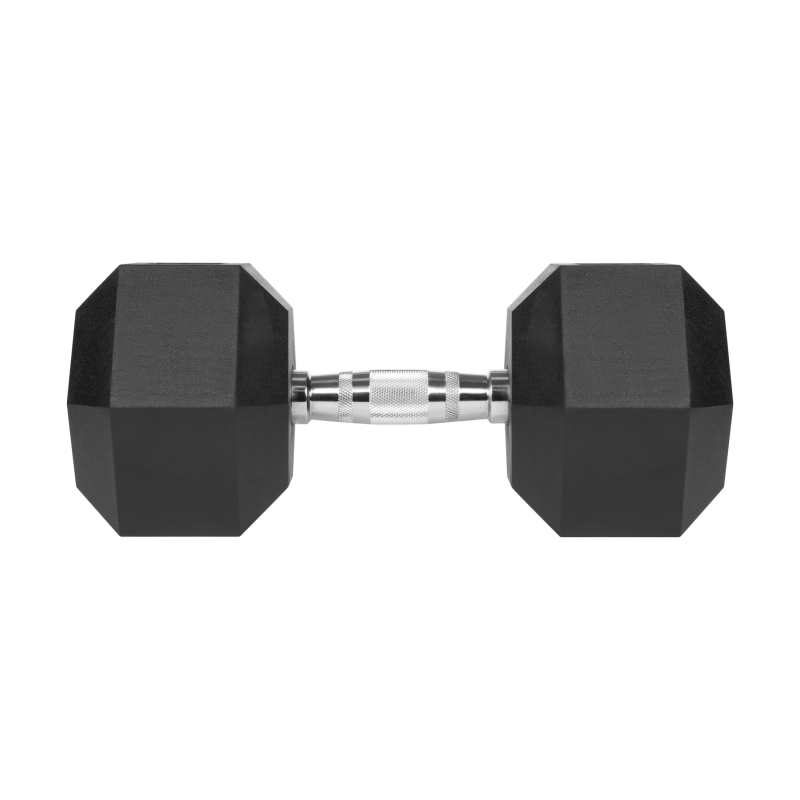 Hantel żeliwny gumowany HEX 25 kg REBEL ACTIVE