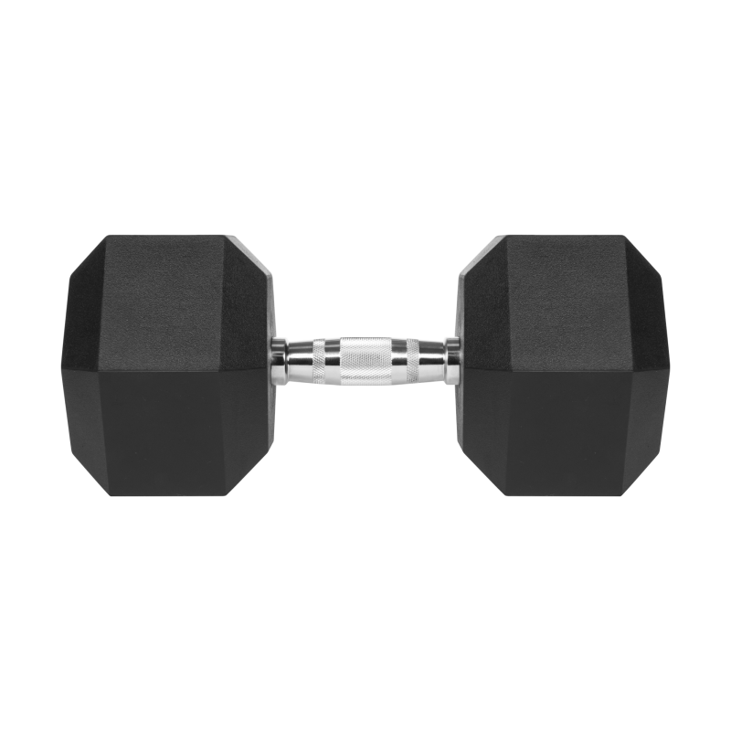 Hantel żeliwny gumowany HEX 32,5 kg REBEL ACTIVE