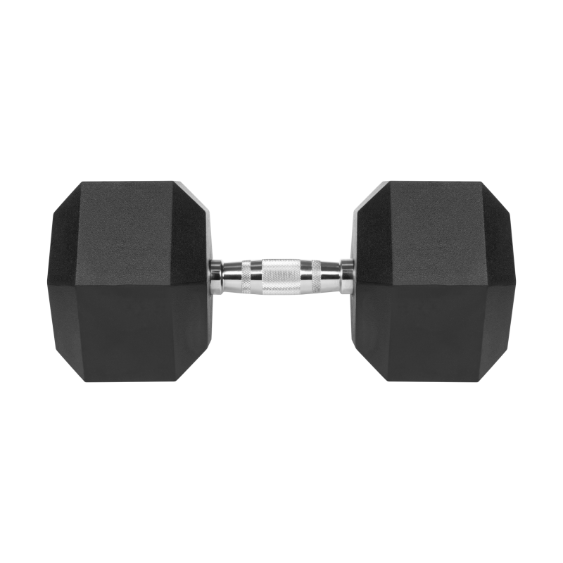 Hantel żeliwny gumowany HEX 35 kg REBEL ACTIVE