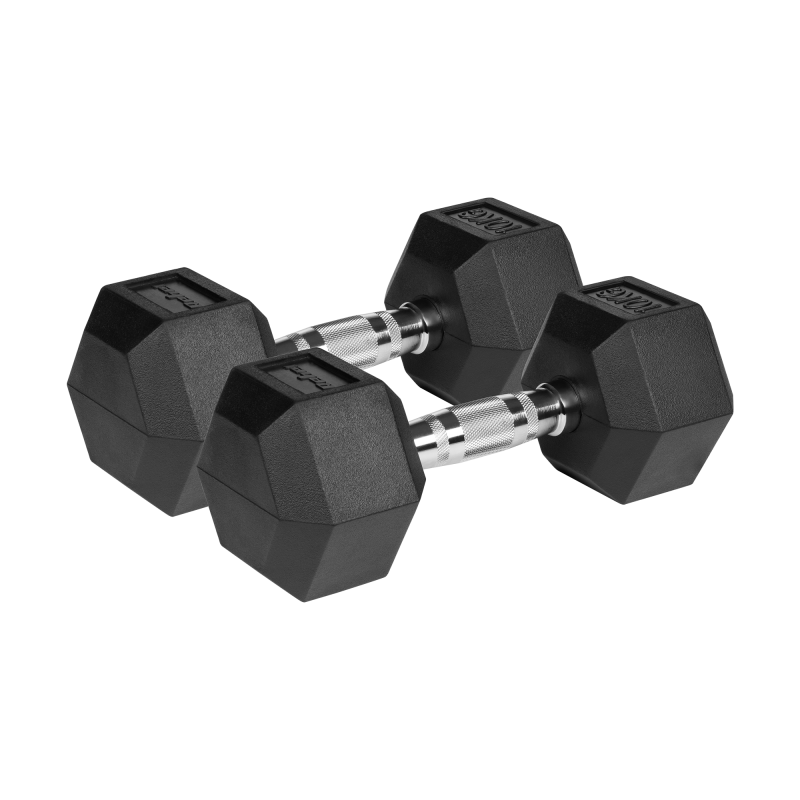 Hantle żeliwne gumowane HEX 2x10 kg REBEL ACTIVE