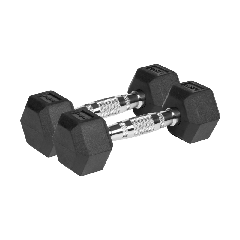 Hantle żeliwne gumowane HEX 2x2.5 kg REBEL ACTIVE
