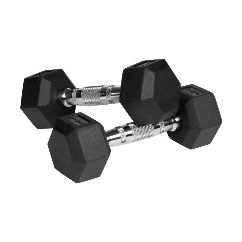 Hantle żeliwne gumowane HEX 2x2.5 kg REBEL ACTIVE