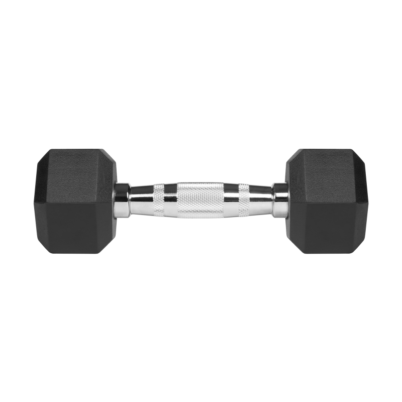 Hantle żeliwne gumowane HEX 2x2.5 kg REBEL ACTIVE