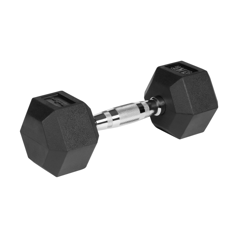 Hantle żeliwne gumowane HEX 2x5 kg REBEL ACTIVE