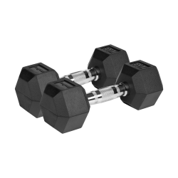 Hantle żeliwne gumowane HEX 2x7 kg REBEL ACTIVE