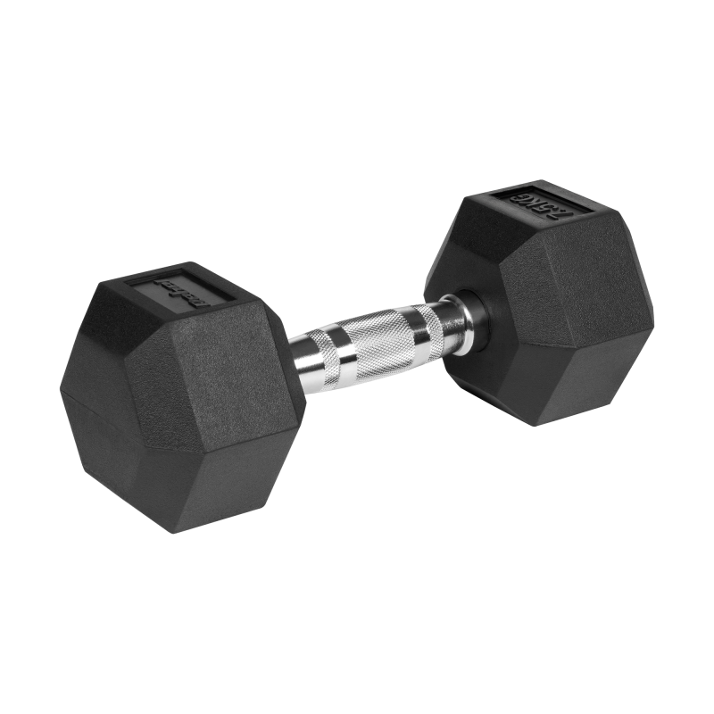 Hantle żeliwne gumowane HEX 2x7.5 kg REBEL ACTIVE