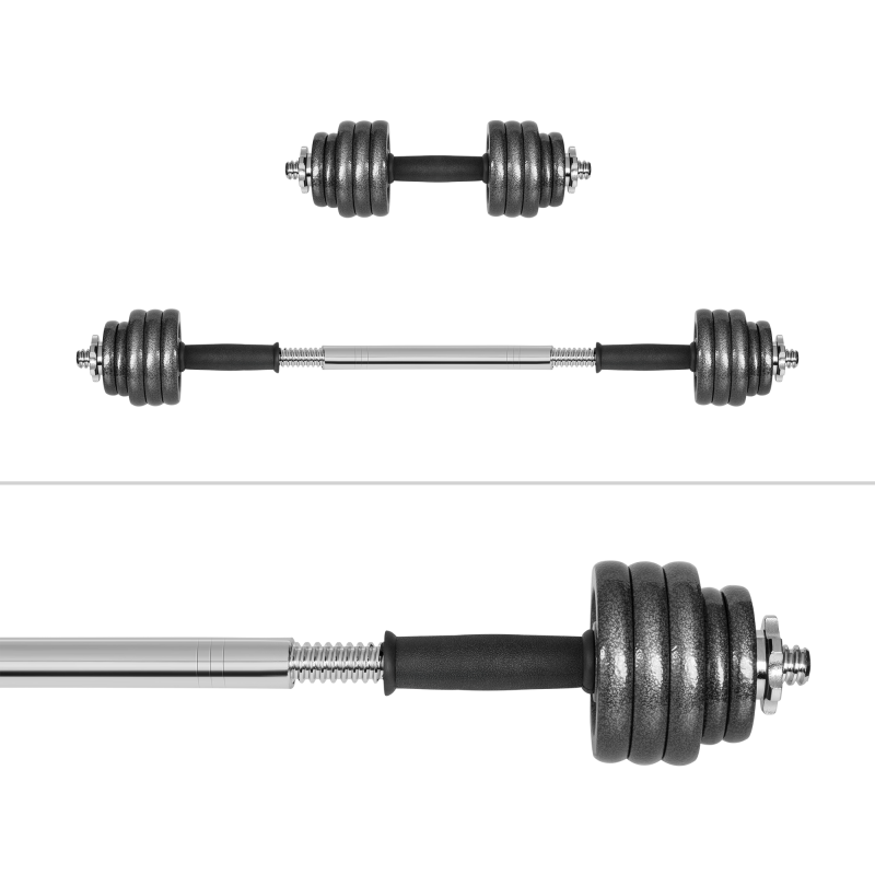 Hantle żeliwne regulowane w walizce z gryfem, zestaw 15kg REBEL ACTIVE