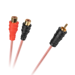 Kabel 1 x RCA wtyk - 2 gniazda RCA 0.2m