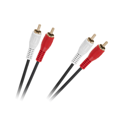 Kabel 2 x RCA - 2 x RCA 1,5m czarny 4mm
