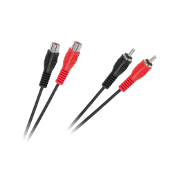 Kabel 2 x RCA wtyk - 2 x RCA gniazdo 3m