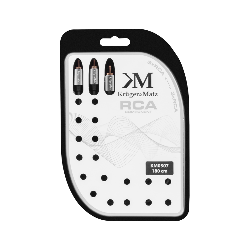 Kabel 3RCA-3RCA component 1.8m Kruger&Matz