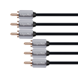 Kabel 3RCA-3RCA component 3.0m Kruger&Matz