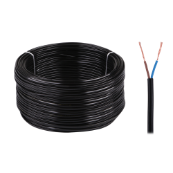 Kabel elektryczny OMYp 2x0,5 300/300V czarny