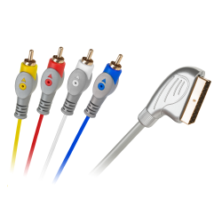 Kabel Euro-4RCA 1.5m łezka