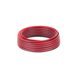 Kabel głośnikowy CCA 0.75mm czarno-czerwony 10M