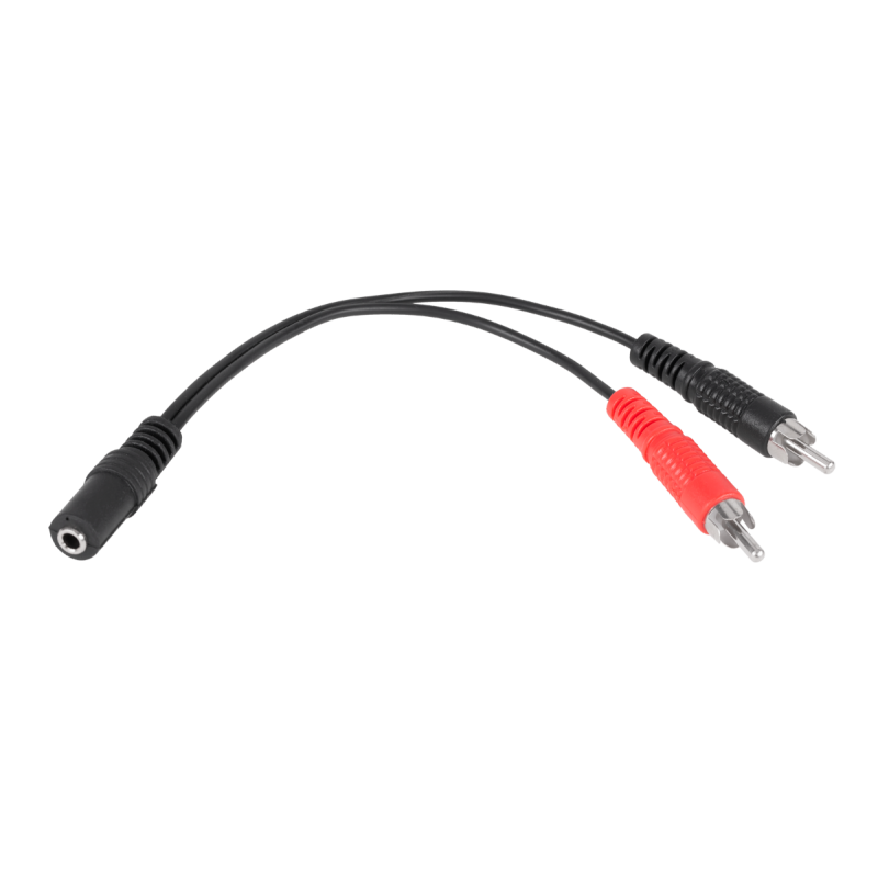 Kabel gniazdo jack 3.5-2xRCA 20cm