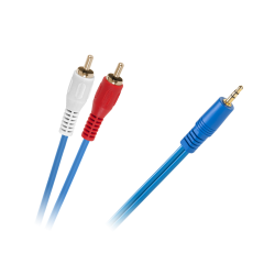 Kabel JACK 3,5-2 x RCA NIEB.4MM 1,8M