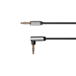 Kabel jack 3.5 kątowy - jack 3.5 prosty sprężynka Kruger&Matz Basic