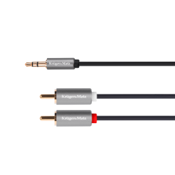Kabel jack 3.5 wtyk stereo - 2RCA 10m Kruger&Matz Basic
