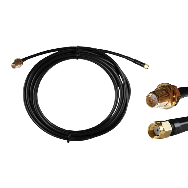 Kabel RP-SMA męski - RP-SMA żeński 5m