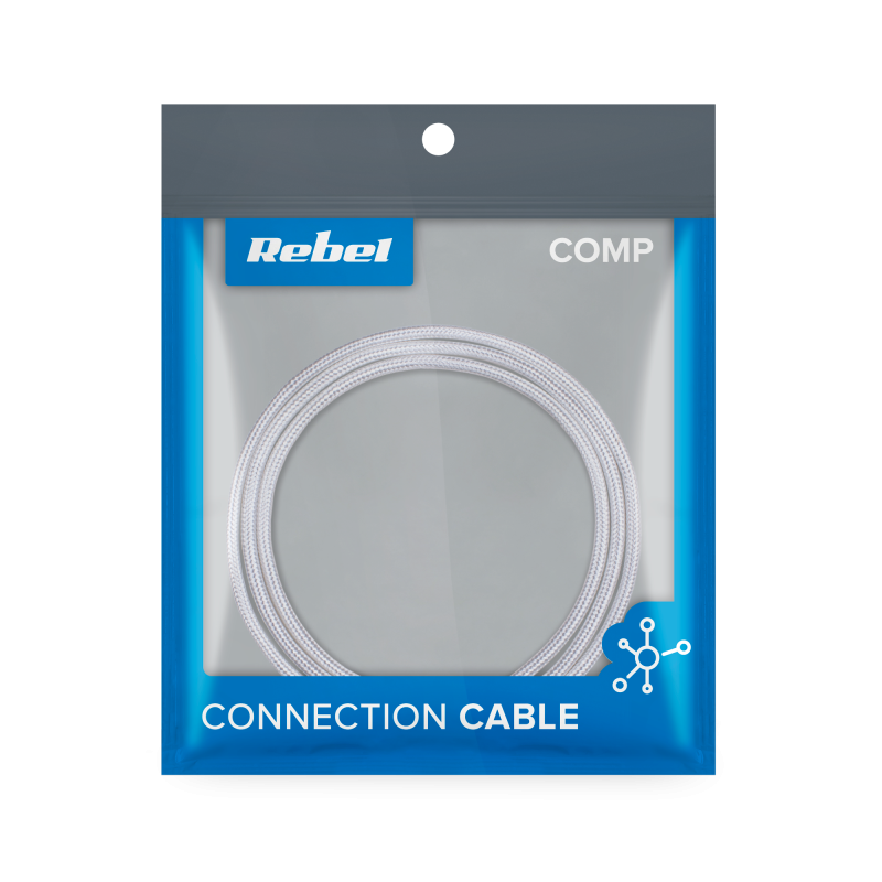 Kabel USB - USB typu C REBEL 100 cm biały