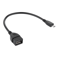 Kabel USB gniazdo A - wtyk micro USB 15cm OTG