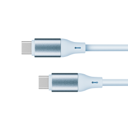 Kabel USB typu C - USB typu C 100 W 1 m silikonowy niebieski Kruger&Matz Basic