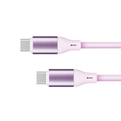 Kabel USB typu C - USB typu C 100 W 1 m silikonowy różowy Kruger&Matz Basic