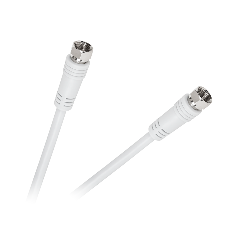 Kabel wtyk F - wtyk F 1,8m biały