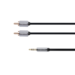 Kabel wtyk jack 3.5 - 2RCA stereo 1.8m Kruger&Matz
