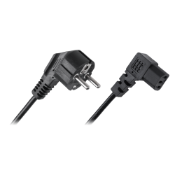 Kabel zasilający sieciowy do komputera kątowy 3m