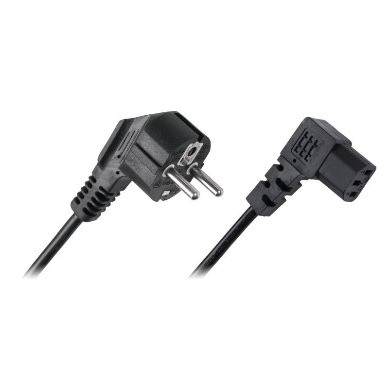 Kabel zasilający sieciowy do komputera kątowy 3m