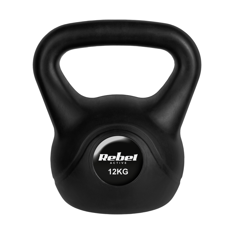 Kettlebell bitumiczny 12 kg REBEL ACTIVE