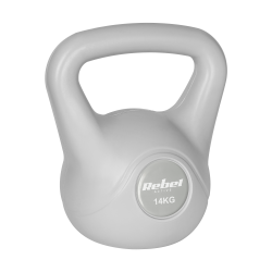 Kettlebell bitumiczny 14 kg szary REBEL ACTIVE