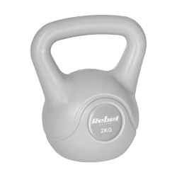 Kettlebell bitumiczny 2 kg szary REBEL ACTIVE