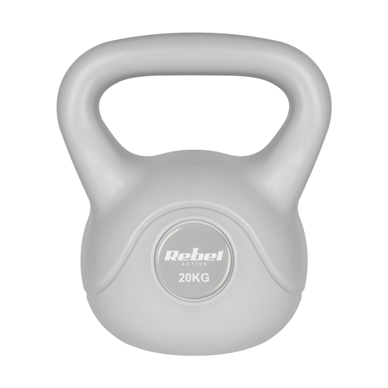 Kettlebell bitumiczny 20 kg szary REBEL ACTIVE