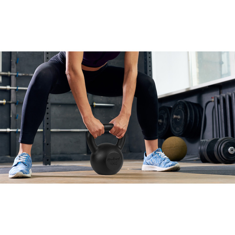 Kettlebell żeliwny 10kg, REBEL ACTIVE