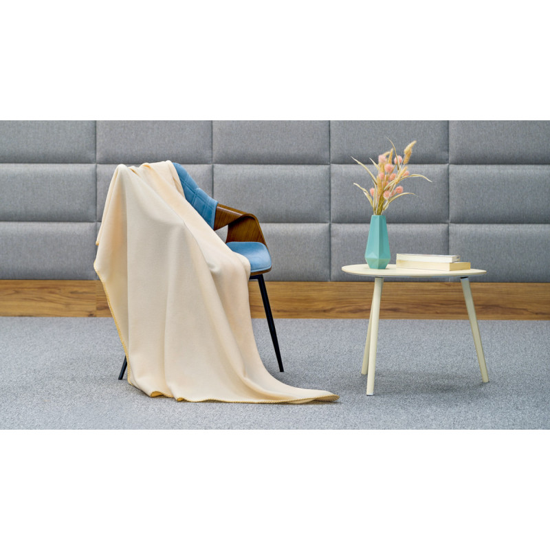 Koc polarowy 130x150 cm TEESA - kremowy