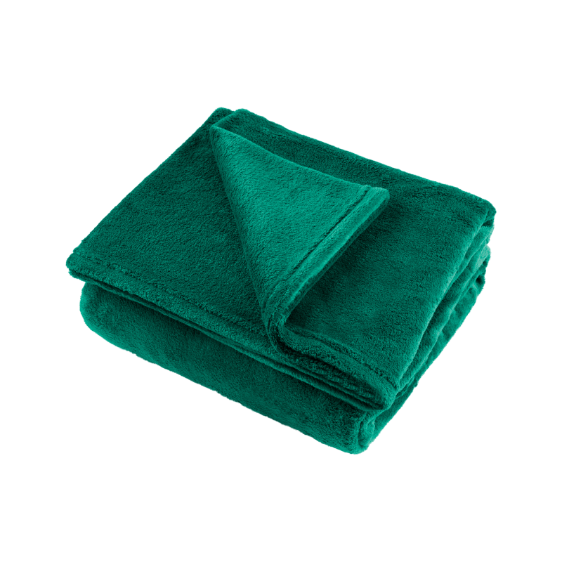 Koc polarowy 200x220 cm TEESA - zielony