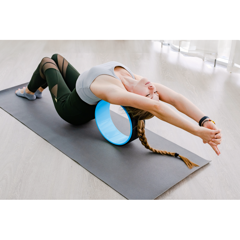 Koło do jogi Dharma, czarno-niebieskie, REBEL ACTIVE