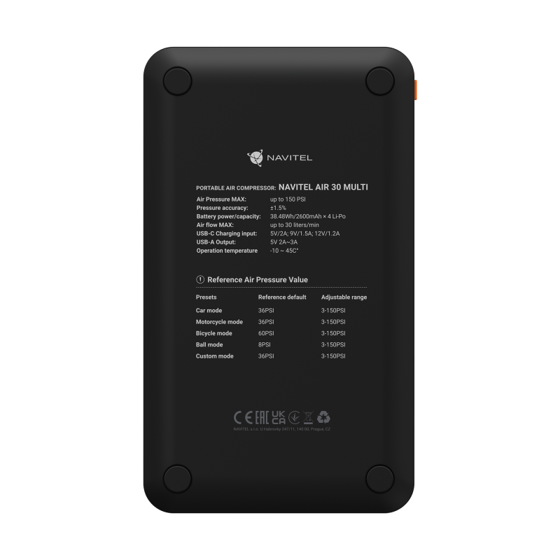 Kompresor powietrza, jump starter, powerbank NAVITEL AIR30 MULTI