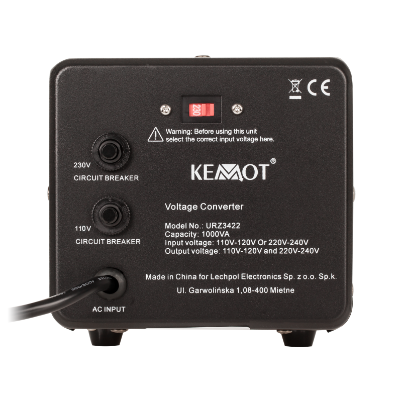 Konwerter napięcia KEMOT 800 W / 1000 VA