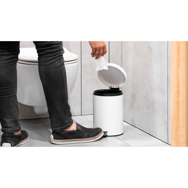Kosz na śmieci łazienkowy 3 l (biały)