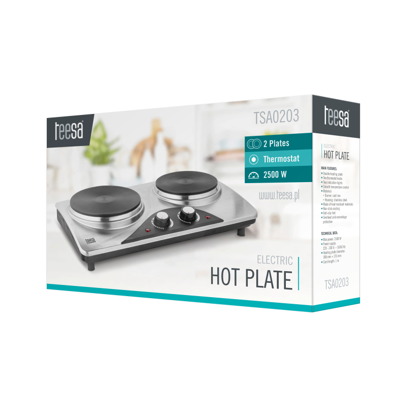 Kuchenka elektryczna przenośna podwójna 2500W